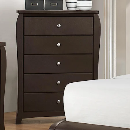 Chest of Drawers with Curved Sides